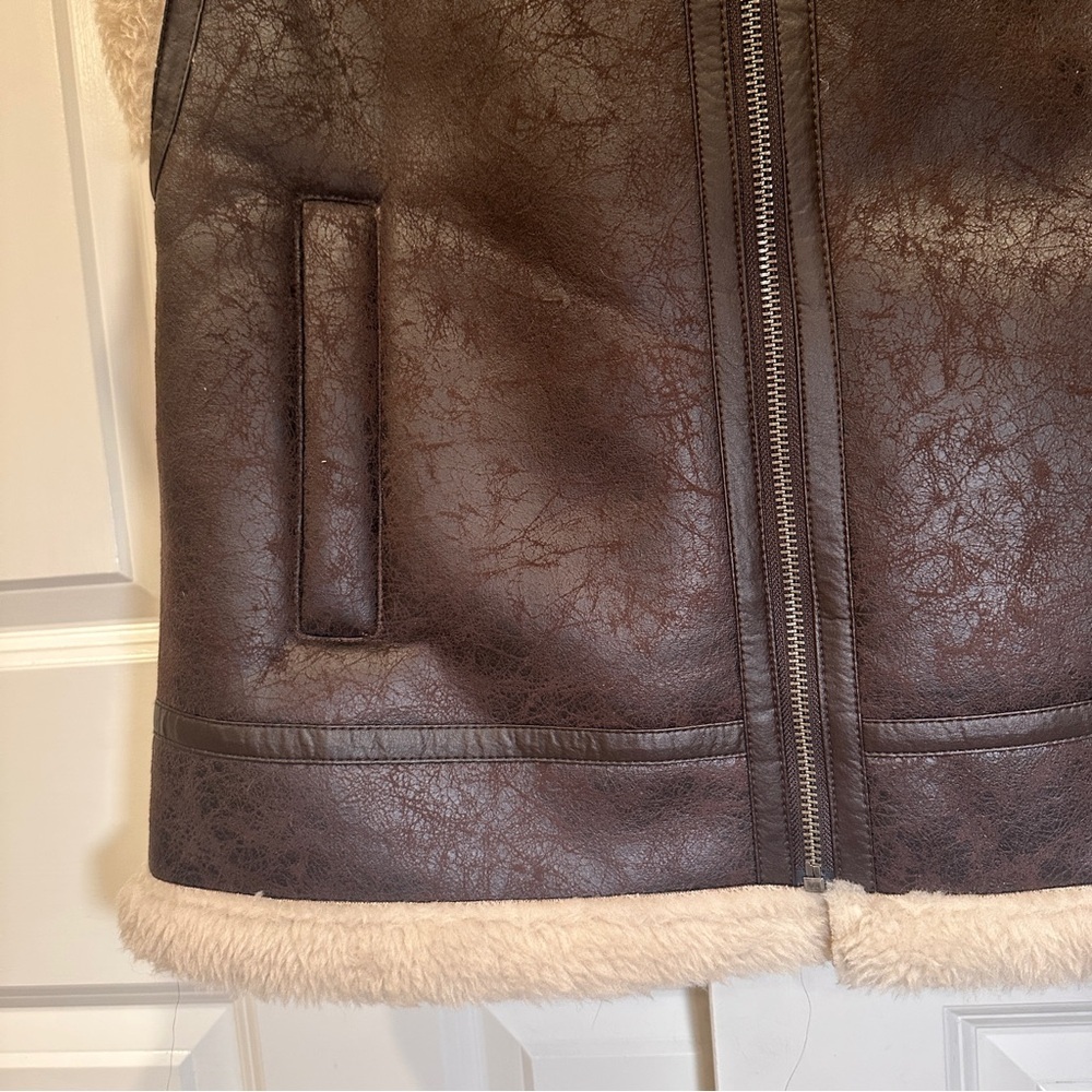 OFFLINE by Aerie Sherpa Lined Faux Leather Vest - Picture 5 of 17